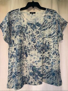 Papaya Blue Floral & Abstract Short Sleeve Tee